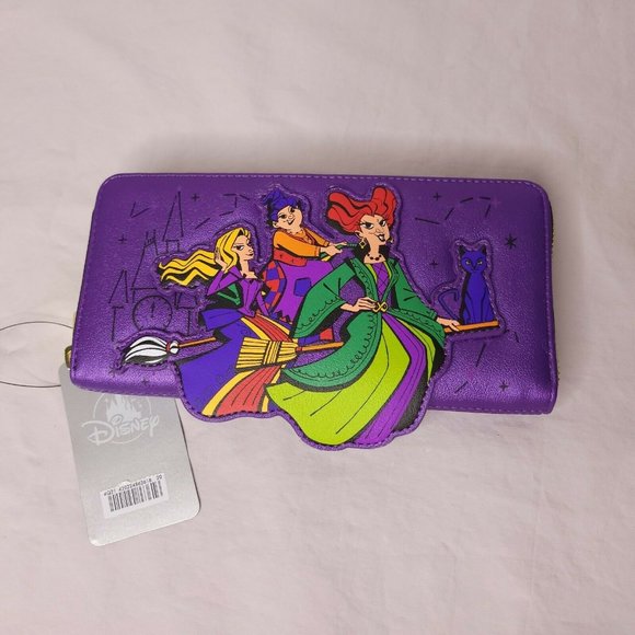 Loungefly Handbags - Loungefly Disney Parks Hocus Pocus Sanderson Sisters Binx Wallet Purple New